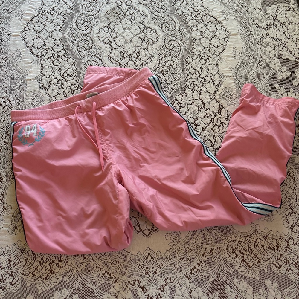 vintage pink old navy track pants